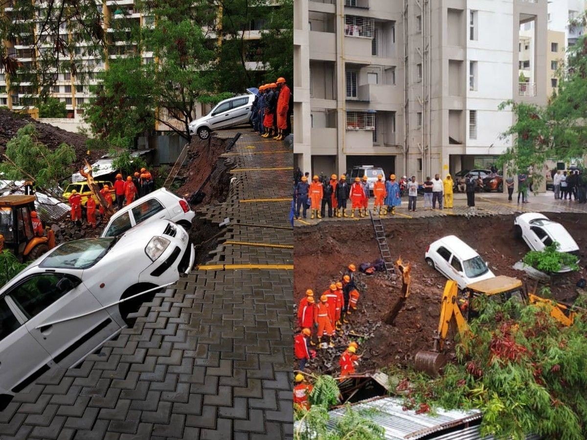 At Least 15 Killed Including 4 Children, Many Feared Trapped Under After Wall Collapses Due To Heavy Rains In Pune