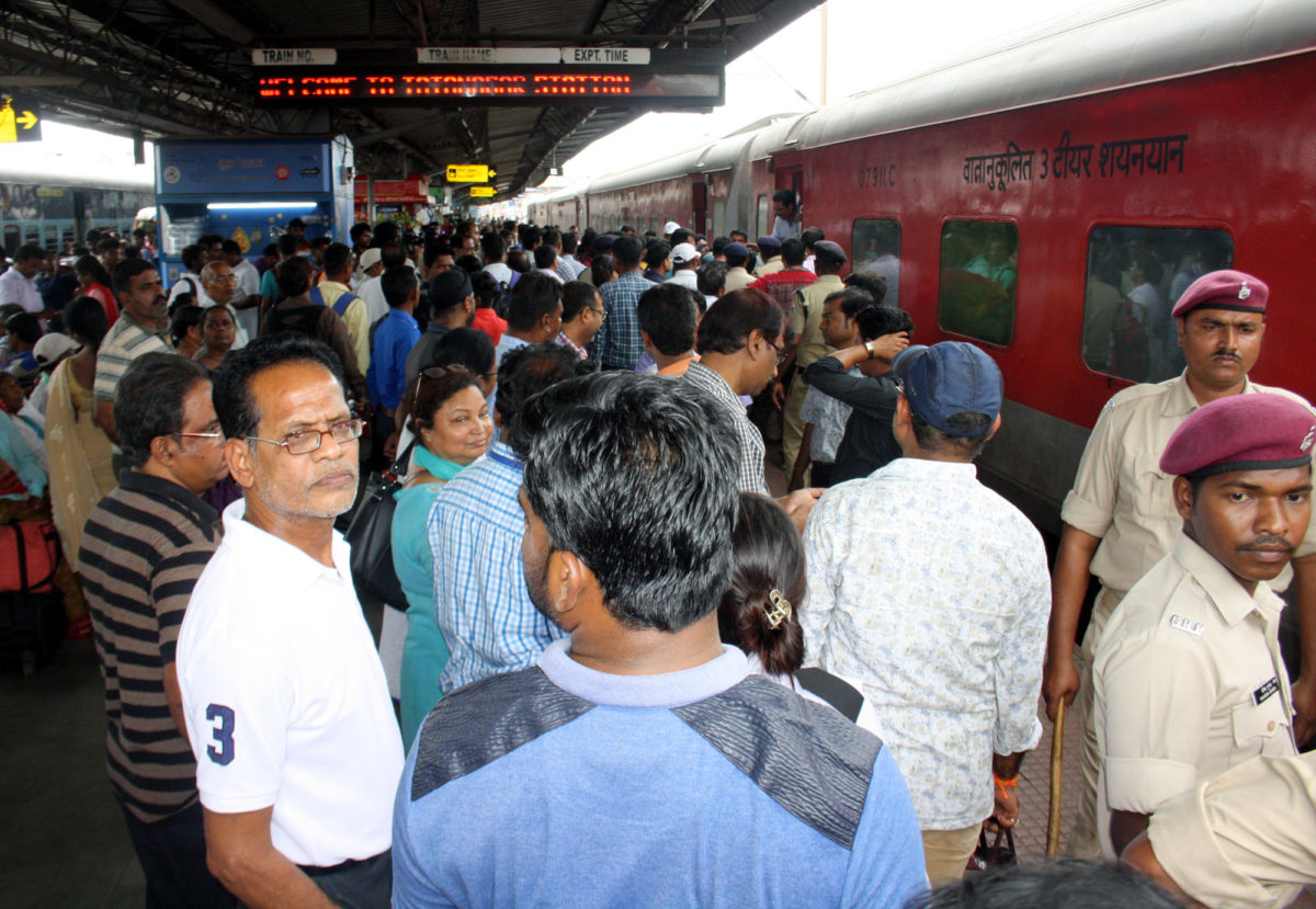 Chhat rush in Bihar bound trains.