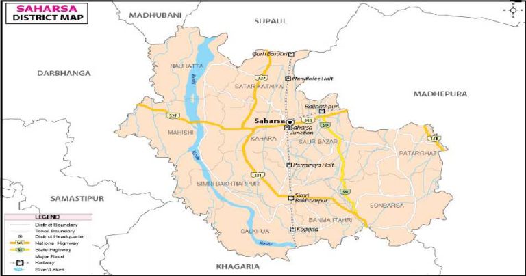 Tourist Map Guide of Saharsa – meraapnabihar