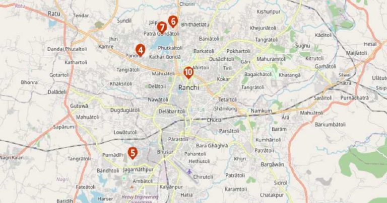 Tourist Map Guide of Ranchi – meraapnabihar